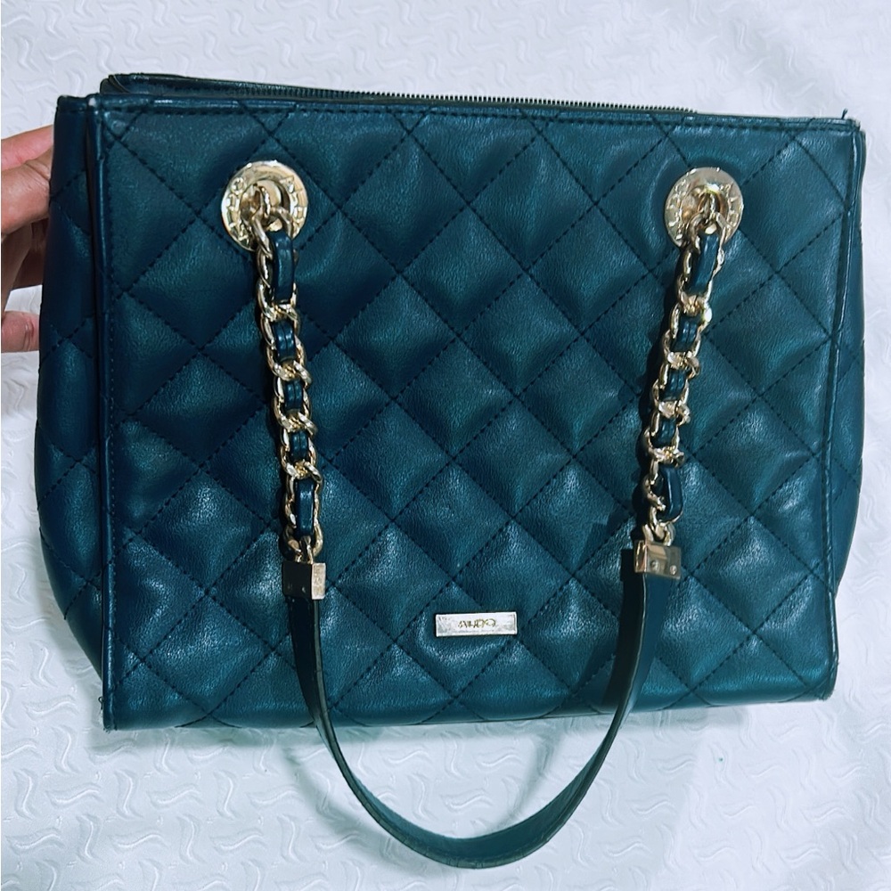 Aldo Navy Quilted Shoulder Bag